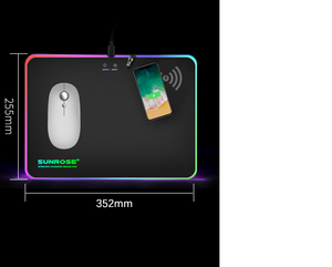 Sunrose Wireless Charging Luminous Mouse Pad