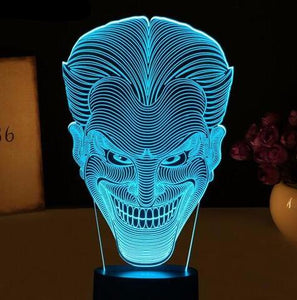 Joker Shape 3D LED Lamp