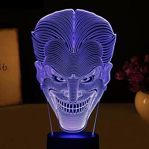 Joker Shape 3D LED Lamp