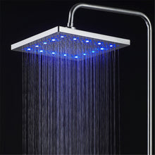 Load image into Gallery viewer, LED Rainfall Square Shower Head Automatically 7 Color-Changing