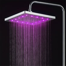 Load image into Gallery viewer, LED Rainfall Square Shower Head Automatically 7 Color-Changing